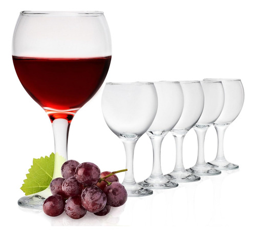 Juego De 6 Copas De Vidrio Para Vino