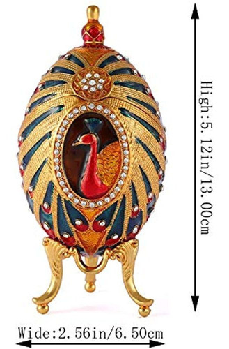 Imagen 4 de 4 de Qifu Faberge Serie De Huevos Caja De Baratija De Joyeria Pi