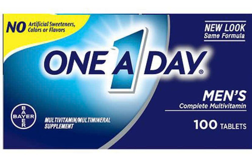 One A Day Men´s Hombre Vitaminas Con 100 Tabletas Sabor Sin Sabor