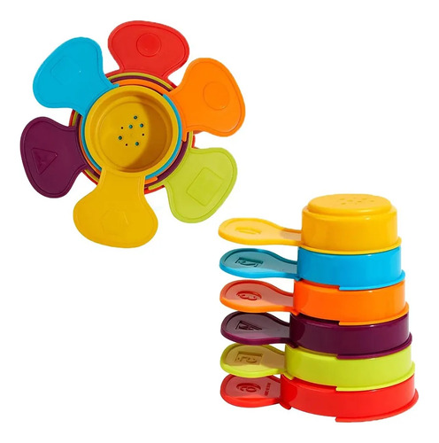 Juguetes De Baño Para Bebés, Botes Apilables Y Cucharas, Col