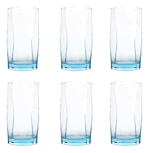 Juego De 6 Vasos Kiub Vasos De Vidrio Vaso High Ball 400 Ml Meses Sin Interés