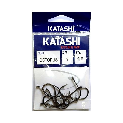 Anzuelo Octopus Nro. 1 Pack 10 Unid. Katashi Tech