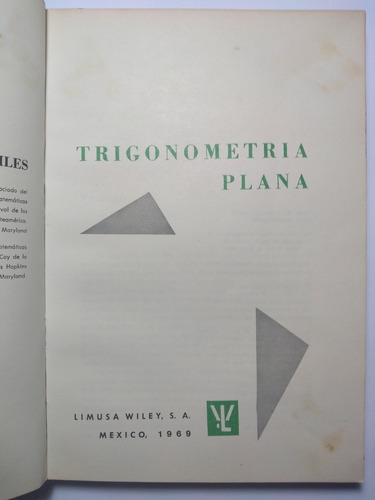 Trigonometría Plana , Nathan O. Niles (Usado)