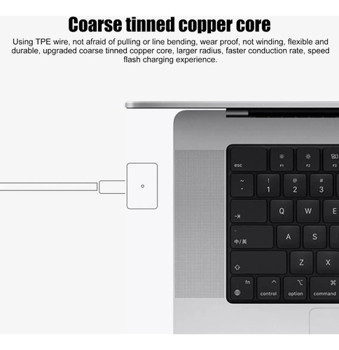Cargador De Carga Rápida Para Macbook Pc 45w Conector T