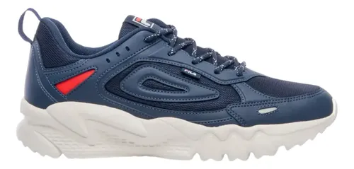 Tênis Masculino Fila Venture Tracer Lite Casual Original Marinho/vermelho Geométrico 42 Br
