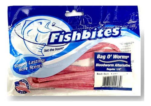 Fishbites Bag 0 Worms Cebo Artificial De Pesca 100% Efectivo