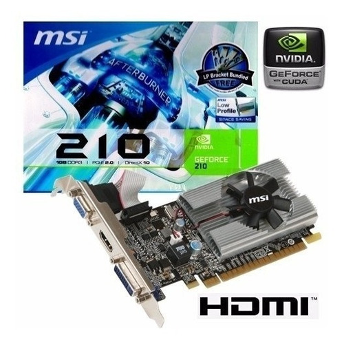 Placa De Video Msi Nvidia Geforce Gf210 1gb Ddr3 Low Profile
