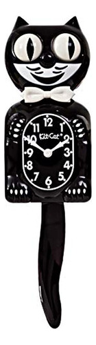 Reloj De Pared Analógico Kit Cat Klock Bc01  Negro