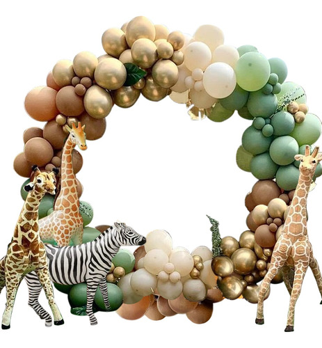 Kit De Arco De Globo Jungle Safari, Decoraciones Para Baby S