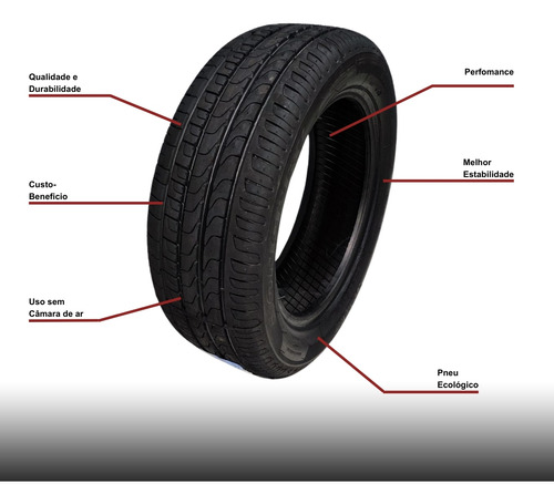 Pneu 205/55 R16 Voyage Golf Jetta Corolla Civic Onix Aro 16