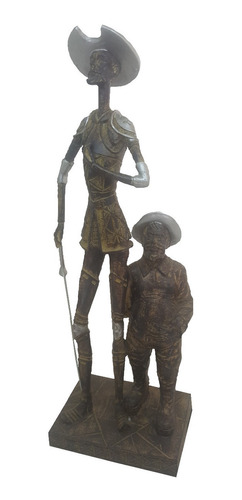 Figura De Don Quijote De La Mancha Con Sancho Panza 40 Cm