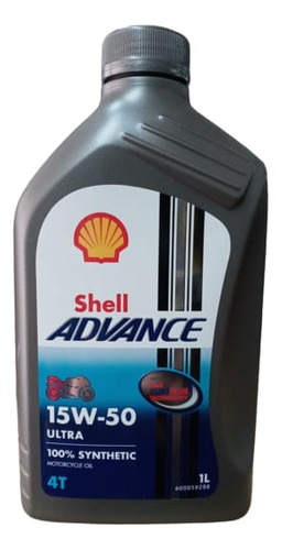 Aceite Shell Advance Ultra Sintético Moto 4t 15w50 X 1 Litro