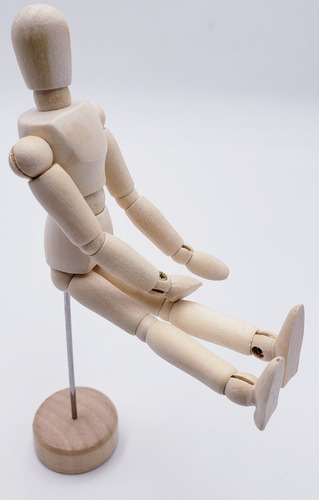 Boneco Articulado Madeira 14 Cm Desenho Moda E Arte