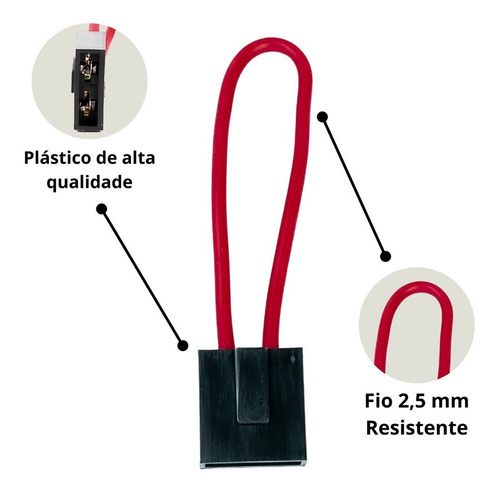 10 Porta Fusível Automotivo Lâmina 2,5mm E 10 Fusiveis 5a