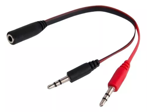 CABLE/ADAPTADOR DE AUDIO Y MICROFONO JACK 3.5MM HEMBRA A DOBLE