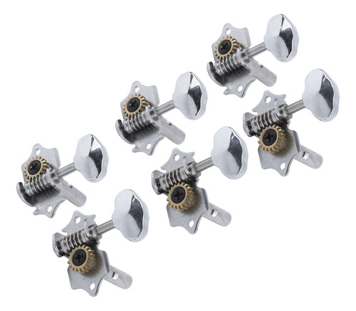 Cabezales De Máquina Afinadora De Clavijas De Guitarra, 6 Pi