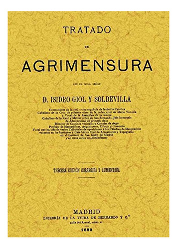 Libro Tratado De Agrimensura  De Giol Y Soldevilla Is