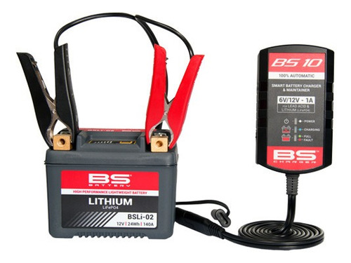 Imagen 4 de 10 de Cargador De Batería Inteligente Para Moto Bs Bs10 6v/12v 1a