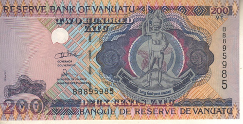 Vanuatu Billete De 200 Vatu Año 2007 - Pick 9 -  Au