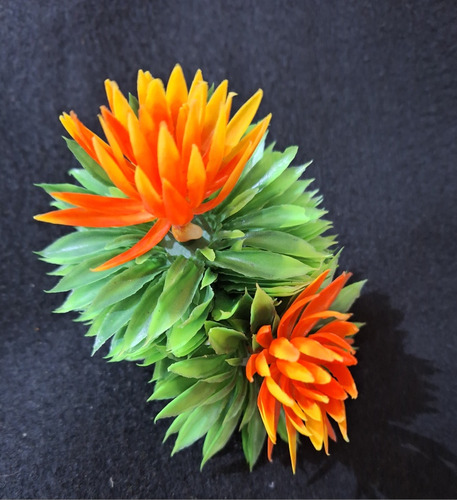 Adorno Para Pecera/ Terrario, Planta Artificial Aloe Doble