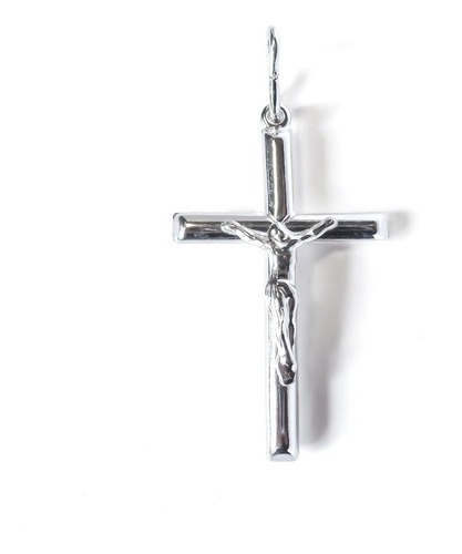 Colgante Cruz Cristo Grande Plata Fina 925