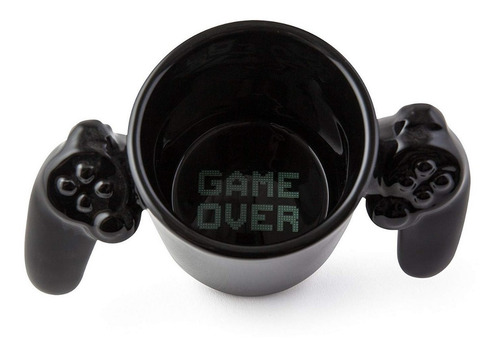 10 Tazas Gamer De Ceramica Game Over Control Grat Color Negro
