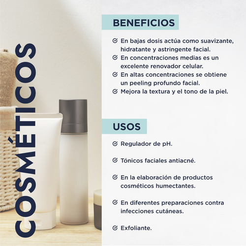 Imagen 6 de 10 de Acido Láctico Al 88% Ups 1 Kilo