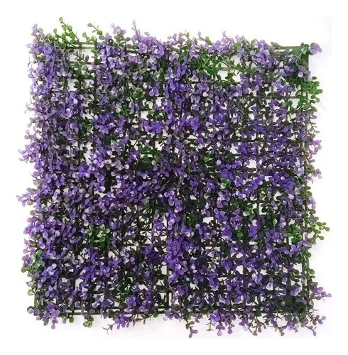 Follaje Artificial Muro Verde 3m2 Arrayan Morado Panel 25x25