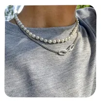 Comprar Collar De Perlas Gargantilla De Perlas De Imitación Collar D