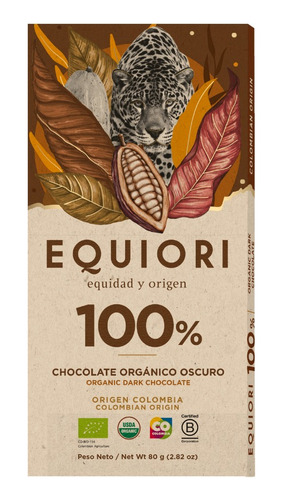 Chocolate 100% Orgánico 80g