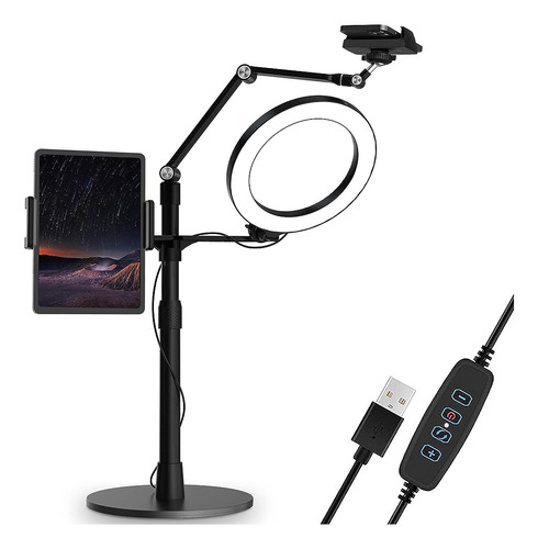 ~? Supedesk Selfie Ring Light Phone Tablet Stand, 8  Led, 3-