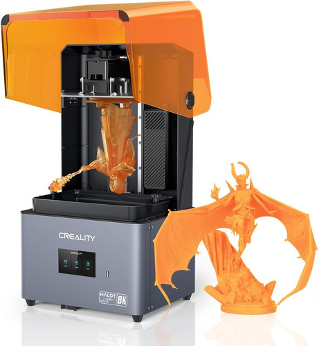 Impresora 3D Creality Halot Mage color gris y naranja 127V con tecnología de impresión SLA
