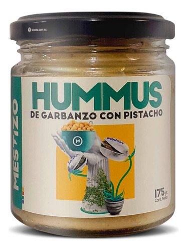 Hummus De Garbanzo Pistacho Mestizo Sin Tacc Vegano 175g