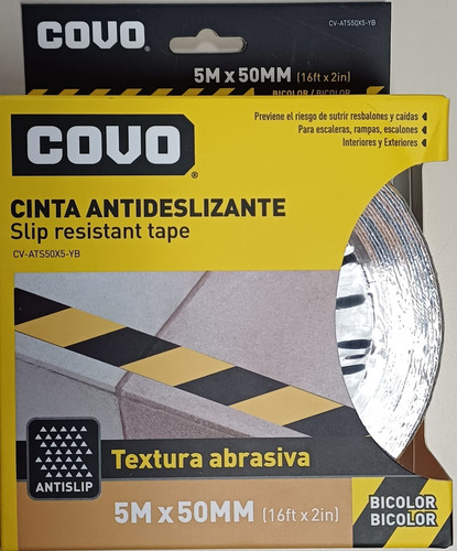 Cinta Antirresbalante Negr/amari 50mmx5mts
