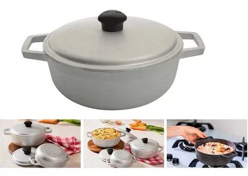Caldero Olla Fundido Aluminio #20 Imusa Con Tapa
