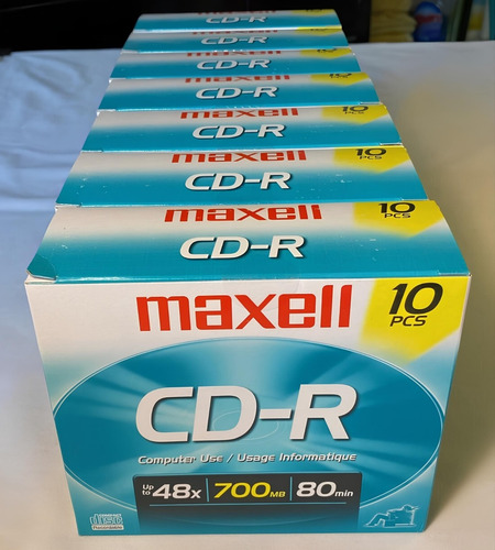 Cdr Maxell 48x 10 Unidades No Pack E Com Caixas Acrilicas