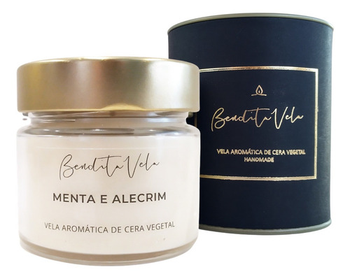 Imagem 1 de 2 de Vela Aromática Menta E Alecrim 140 G