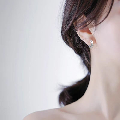 2 Pares Aretes Mujer Arracada De Aro Plata S925 Zirconia