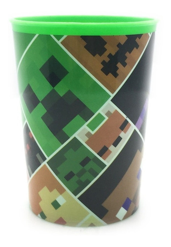 Vaso Plastico Minecraft 300 Ml Cresko