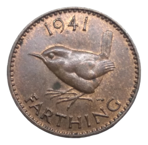 Moneda Inglaterra 1 Farthing Bronce Rey Jorge V I Envío $57