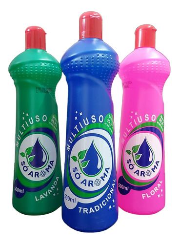 Kit 6x500ml Limpador Cozinha Multiuso 3 Aromas - Só Aroma