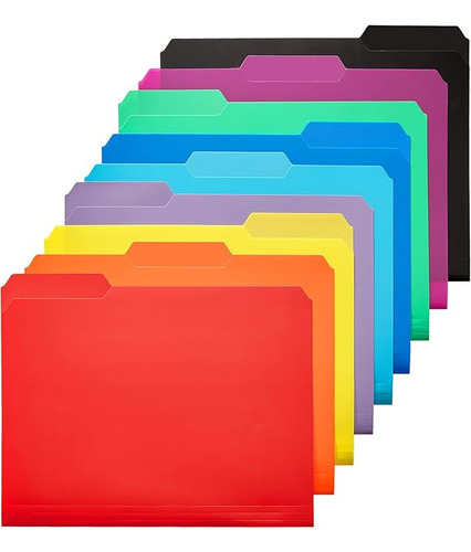 Paquete 9 Carpetas Plástico Colores 9 Colores Surtidos Carpe