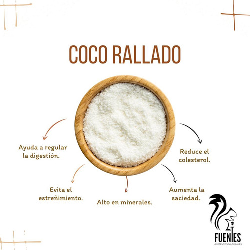 | Fuentess | Coco Rallado High Fat Fino Por 500 Grs.