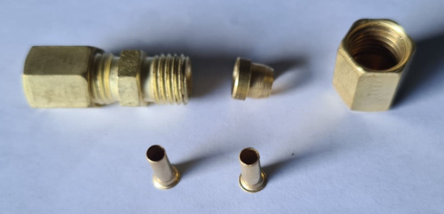Kit União Emenda Porca Anilha Insert Tubo De 12mm C/4un