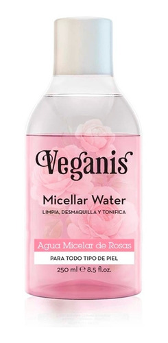 Veganis Agua Micelar De Rosas Limpieza Desmaquillante 250 Ml