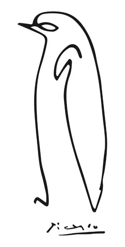 Lamina Fine Art Pinguino Picasso 70x45 Cm Myc Arte