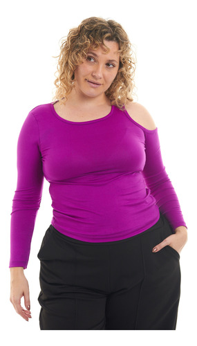 Remera Cut Out Plus Size Talle Grande