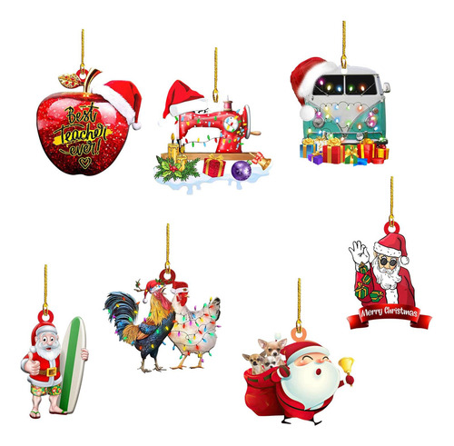 7x2023 Colgante De Navidad Artesanías Acrílicas