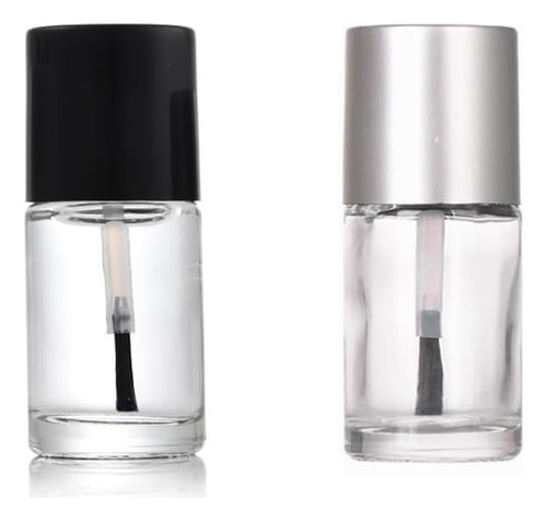 Botella De Esmalte De Uñas De Vidrio Transparente Rellenable