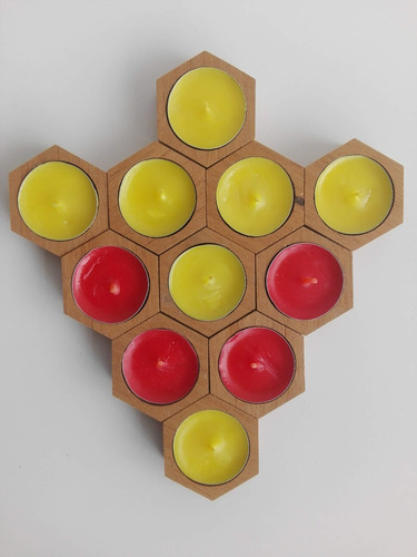 Imagen 2 de 3 de Porta Vela Tipo Tealigth Forma Panal 5x5 Cm.